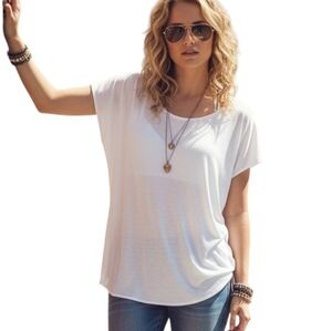 Victoria's Secret Tee Shirt Y2K Sheer Womens L Casual Loungewear Feminine White